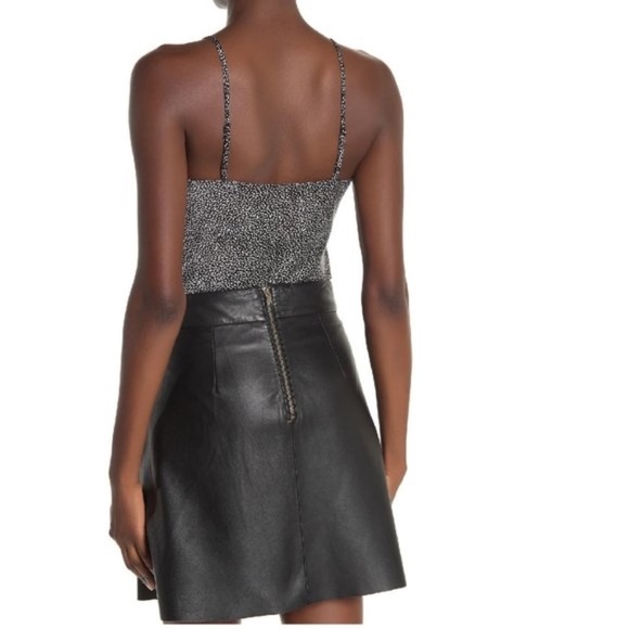 WAYF Cowl Neck Lace Trim Bodysuit - Picture 2 of 7